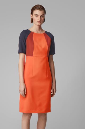 Sukienka BOSS Shift Pomarańczowe Damskie (Pl21212)